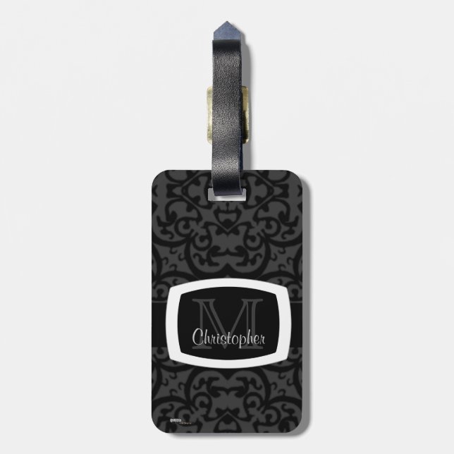QuatreFolie Damask Gepäckanhänger (Rückseite vertikal)