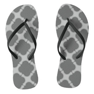 Quatrefolie in Grautönen Flip Flops