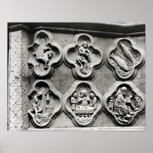 Quatrefolien mit den Zeichen des Dialeks Poster