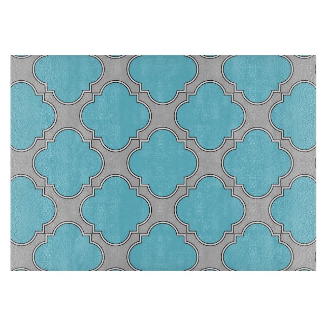 Quatrefolienblau und grau schneidebrett (Vorderseite)