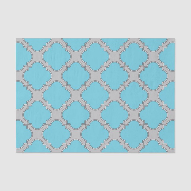 Quatrefolienblau und grau seidenpapier (Vorderseite)