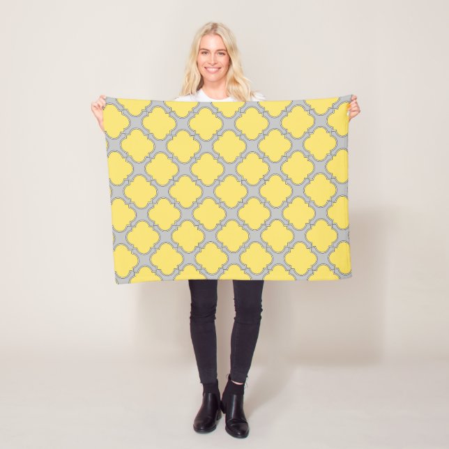 Quatrefoliengelb und grau fleecedecke (Beispiel)