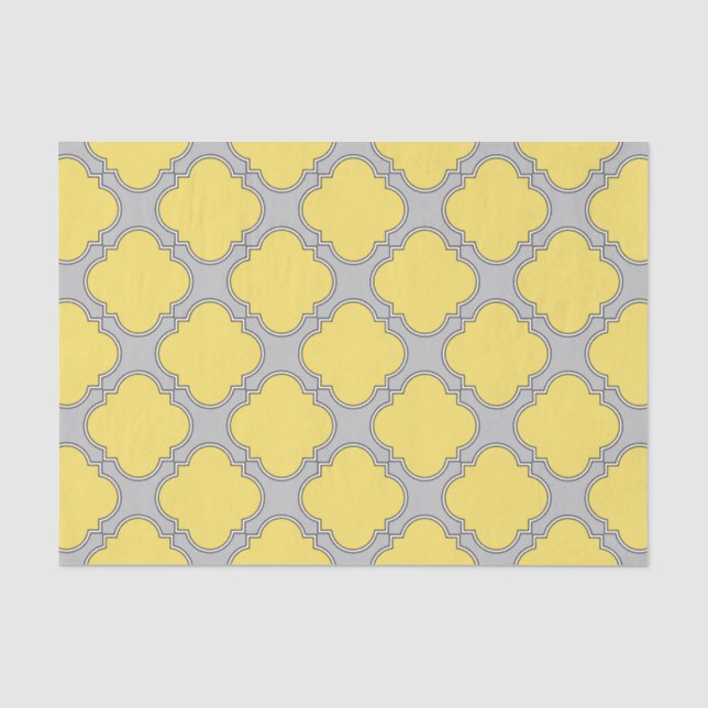 Quatrefoliengelb und grau seidenpapier (Vorderseite)