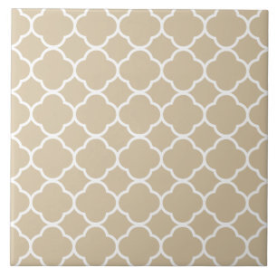 Quatrefolienmuster neutrale Beige Fliese