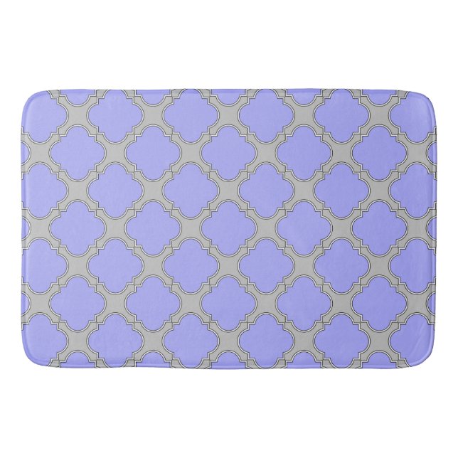 Quatrefolienzwinkle und Grau Badematte (Vorderseite)