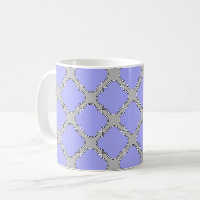 Quatrefolienzwinkle und Grau Kaffeetasse (Vorderseite Links)