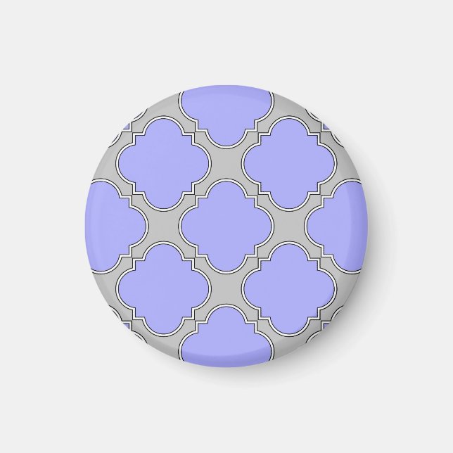 Quatrefolienzwinkle und Grau Magnet (Vorne)