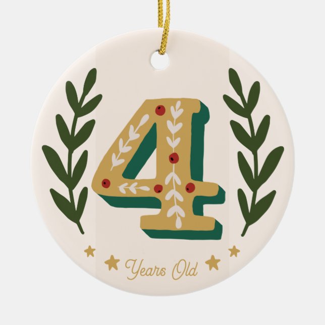 Quatrième Noël Keramik Ornament (Vorne)