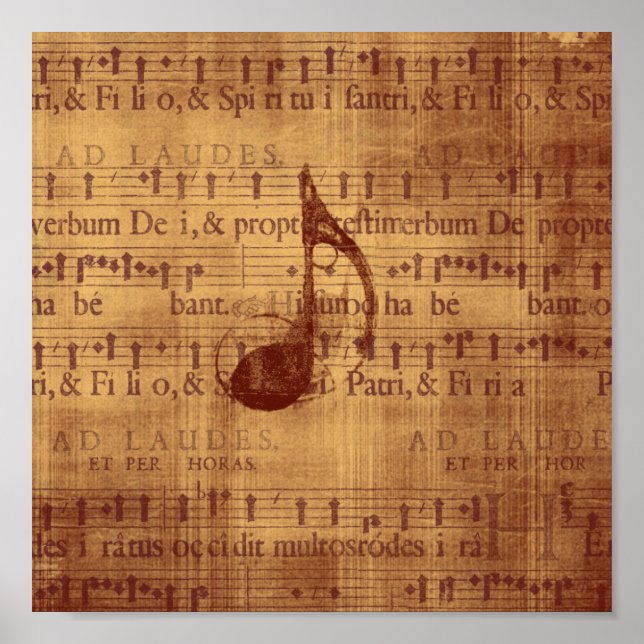 Quaver/Musikalische Note Poster (Vorne)