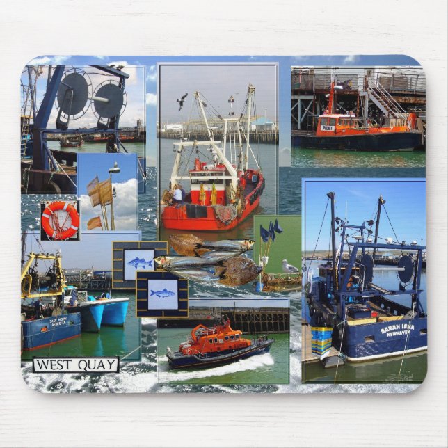 QUAYSIDE - Fischereifahrzeuge Mousepad (Vorne)