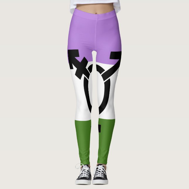 Que - Geschlechtsspezifischer Queer Stolz Leggings (Vorderseite)