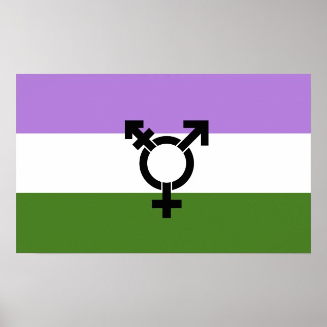 Que - Geschlechtsspezifischer Queer Stolz Poster (Vorne)