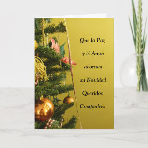 Que La Paz y EL Amor adornen SU Navidad Compadres Feiertagskarte