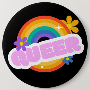 Que. LGBT+Stolz. Button