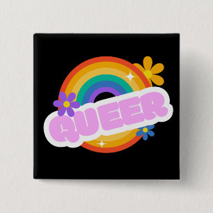 Que. LGBT+Stolz. Button