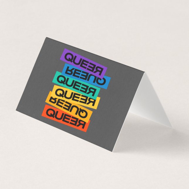 Que-Stolz-Homosexuell mit Regenbogenfarbe (Vorderseite)