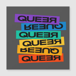 Que-Stolz-Homosexuell mit Regenbogenfarbe Magnetkarte