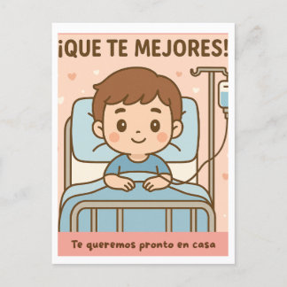 Que te mejores (hombre) feiertagspostkarte