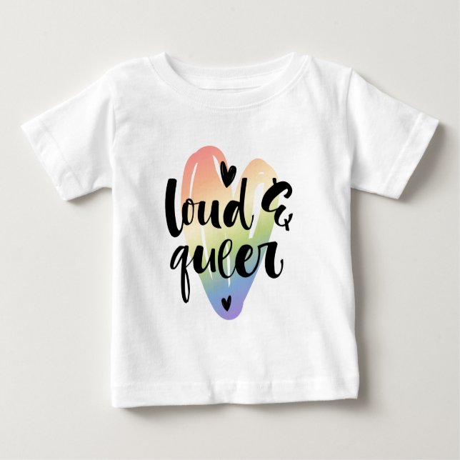 Que| Wasserfarbenherz Baby T-shirt (Vorderseite)