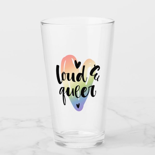 Que| Wasserfarbenherz Glas (Vorderseite)