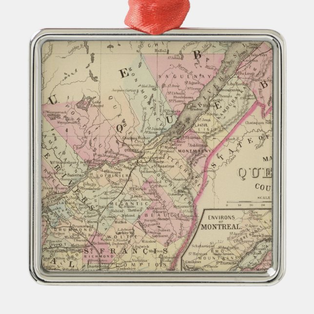 Quebec 2 ornament aus metall (Vorne)