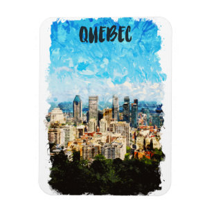 Quebec Canada Cityscape Magnet