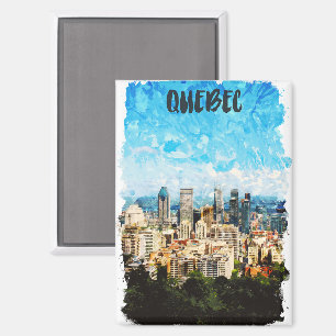 Quebec Canada Cityscape Magnet