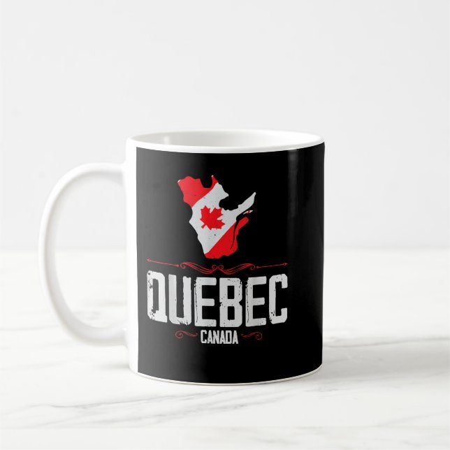 Quebec Canada Quebec Silhouette Souvenir aus Queb Kaffeetasse (Links)
