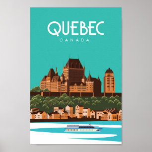 Quebec canada Reiseplan Poster