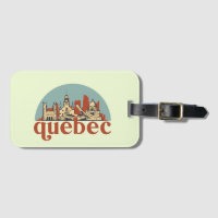 Quebec Canada Retro City Skyline Cityscape Art