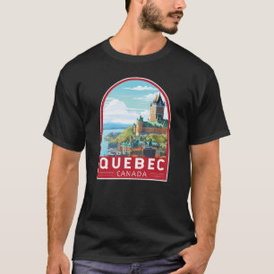 Quebec Canada Travel Art Vintag T-Shirt