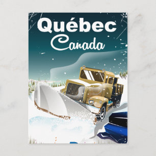 Québec Canada Vintage Reiseplakat Postkarte