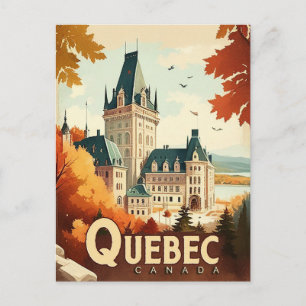 Quebec, Canada Vintage Travel Postkarte
