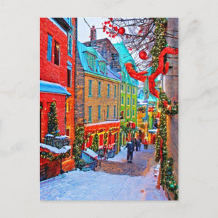 Quebec Christmas Postkarte