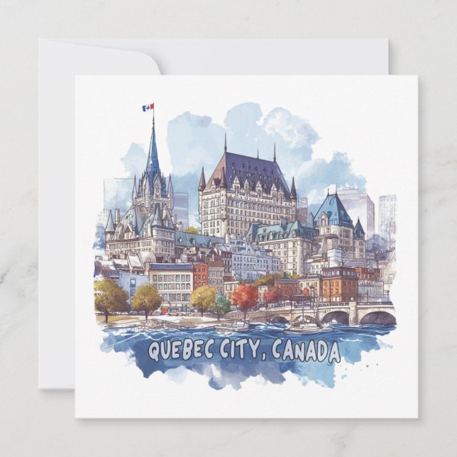 Quebec City Canada Feiertagskarte (Vorderseite)
