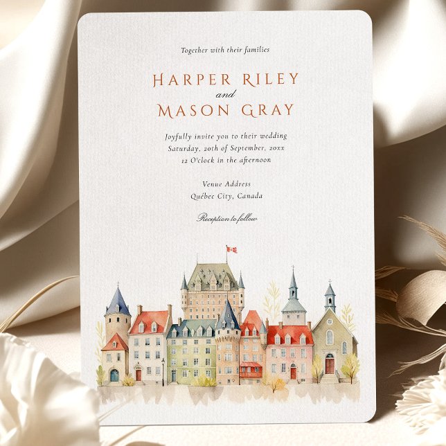 Québec City Canada Wedding Einladung (Von Creator hochgeladen)