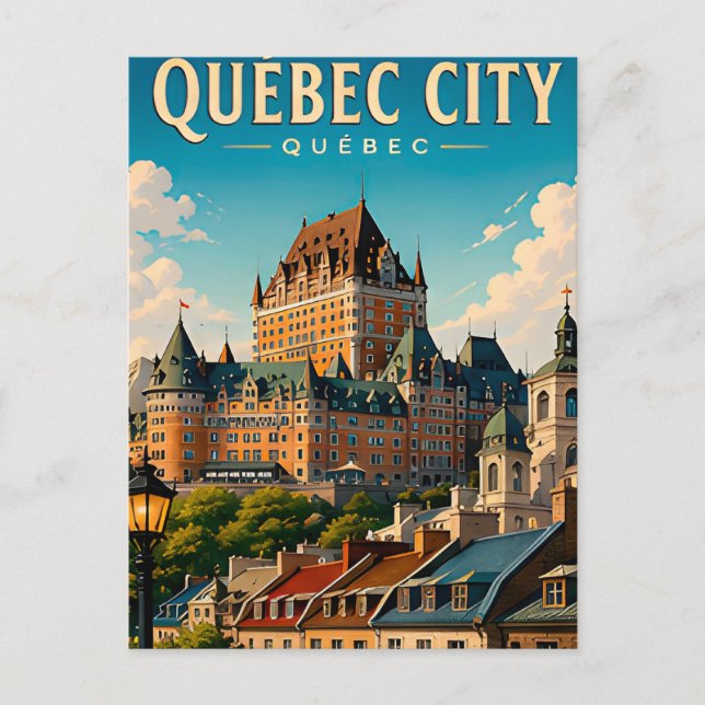 🏰 Quebec City Chateau Frontenac Postkarte (Vorderseite)