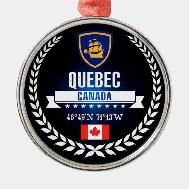 Quebec City Ornament Aus Metall (Vorne)