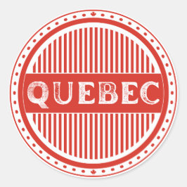 Quebec City Pride Emblem – Kanadische Identität Runder Aufkleber