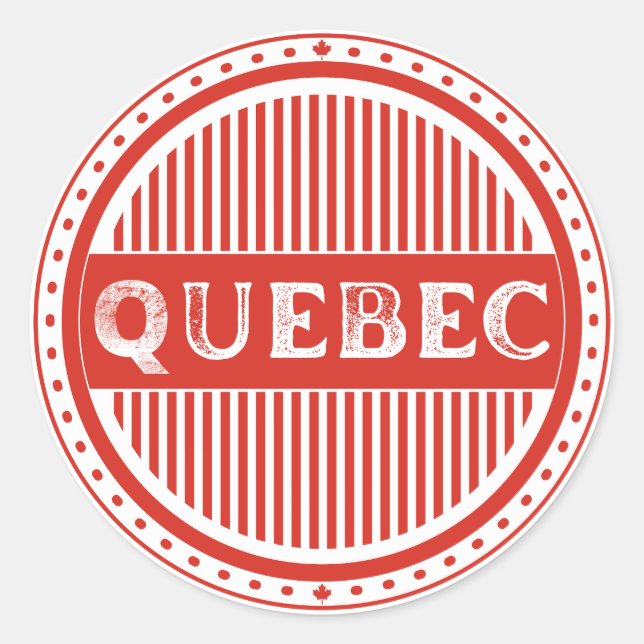 Quebec City Pride Emblem – Kanadische Identität Runder Aufkleber (Vorderseite)