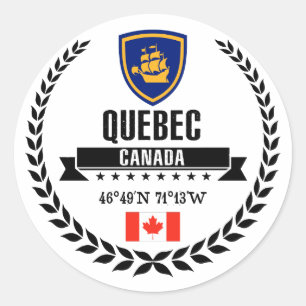 Quebec City Runder Aufkleber