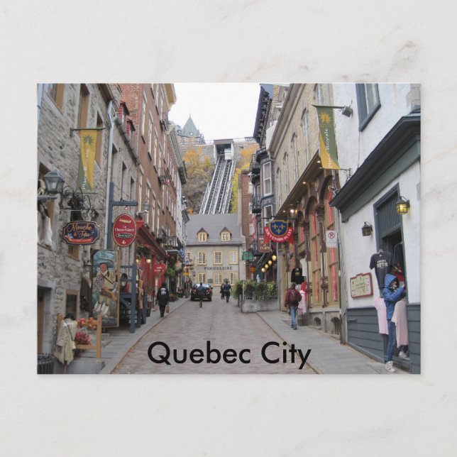Quebec City Street Postkarte (Vorderseite)