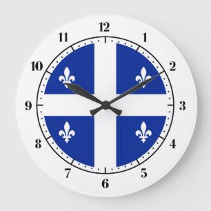 Quebec flag große wanduhr