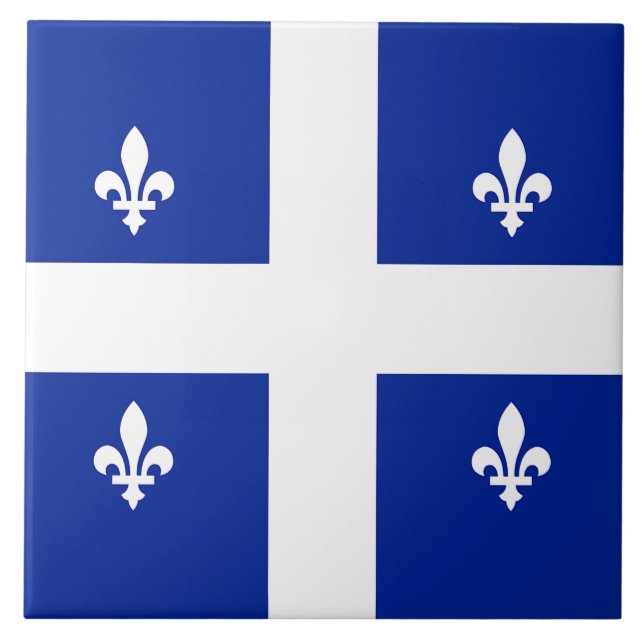 Quebec Flag Tile Fliese (Vorderseite)