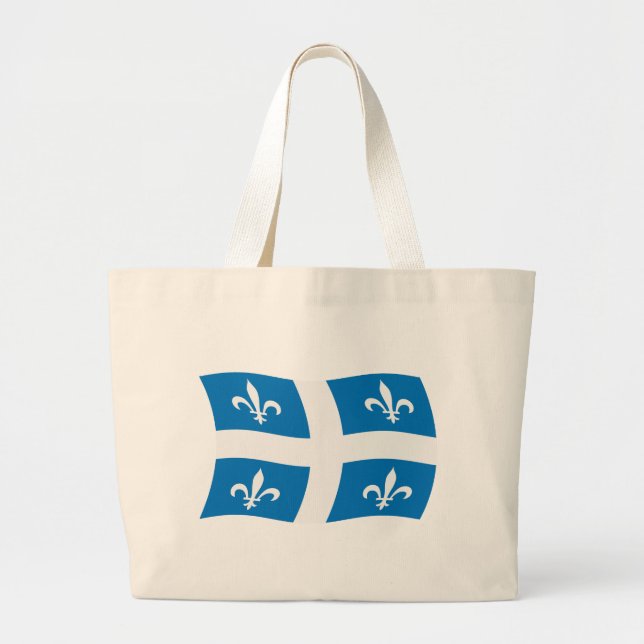 Quebec Flag Tote Bag Jumbo Stoffbeutel (Vorne)