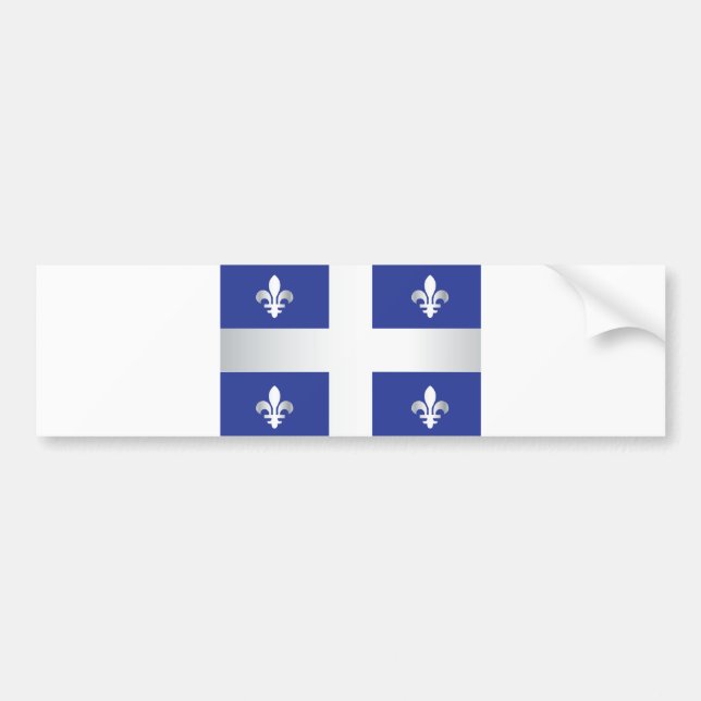 Quebec-Flagge Autoaufkleber (Vorne)