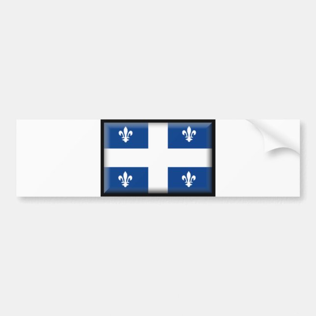 Québec Flagge Autoaufkleber (Vorne)