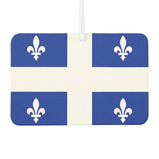 Quebec-Flagge Autolufterfrischer (Vorderseite)