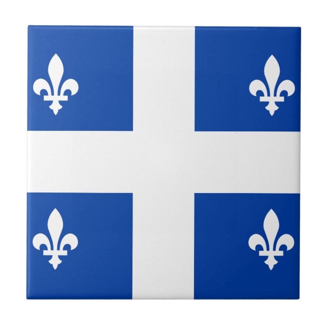 Quebec-Flagge Fliese (Vorderseite)