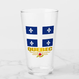 Quebec-Flagge Glas